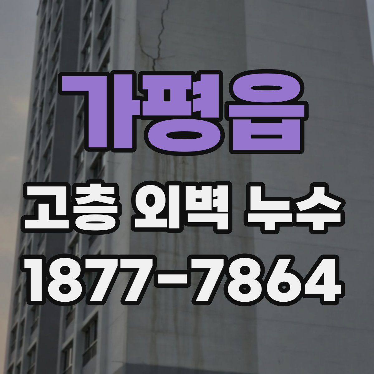 가평읍 고층 외벽 누수