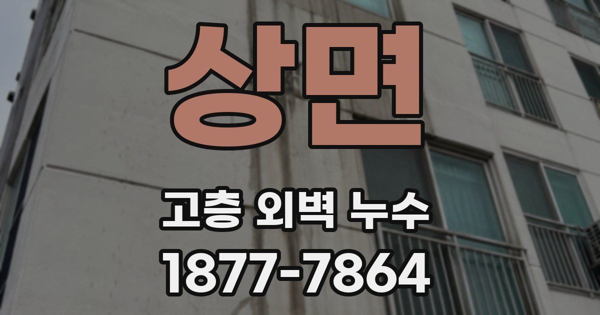 상면 고층 외벽 누수
