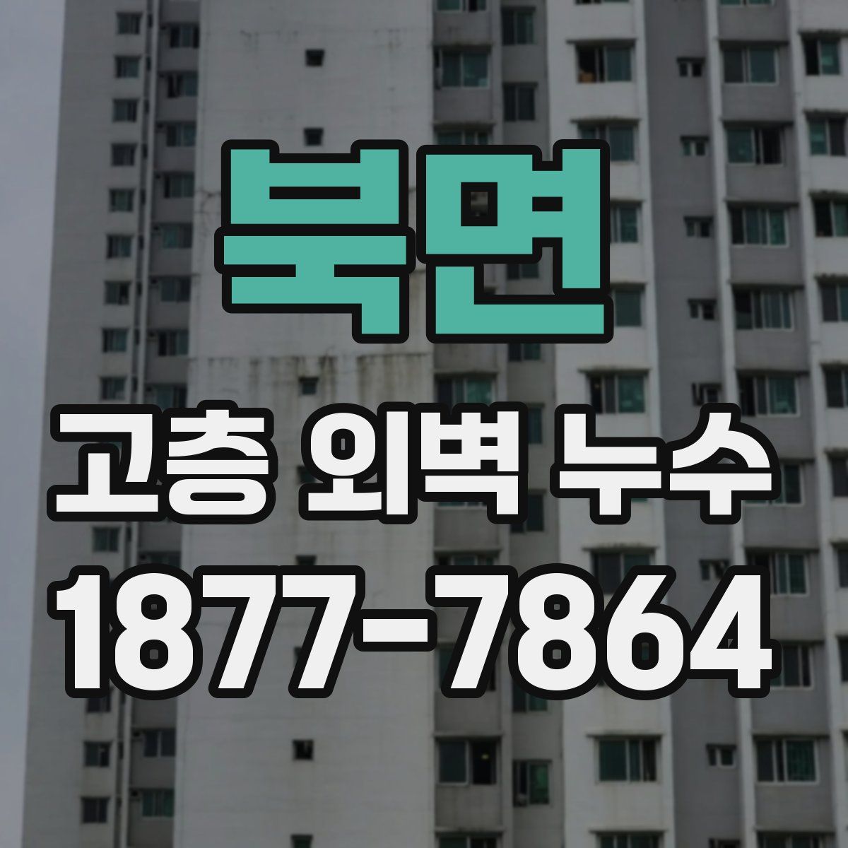북면 고층 외벽 누수
