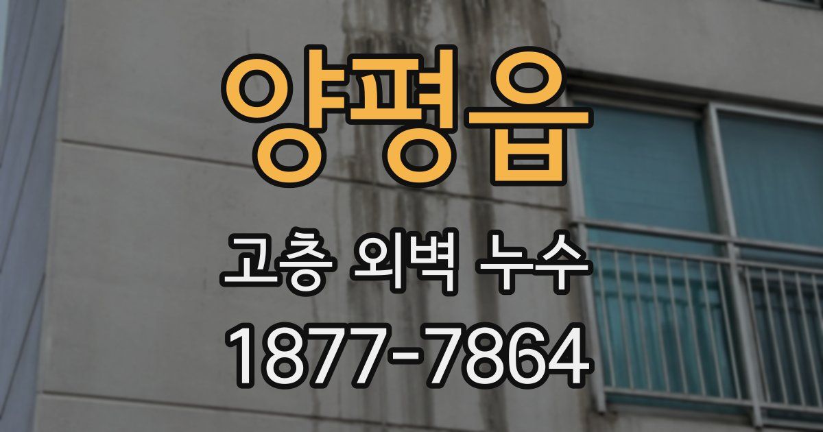 양평읍 고층 외벽 누수