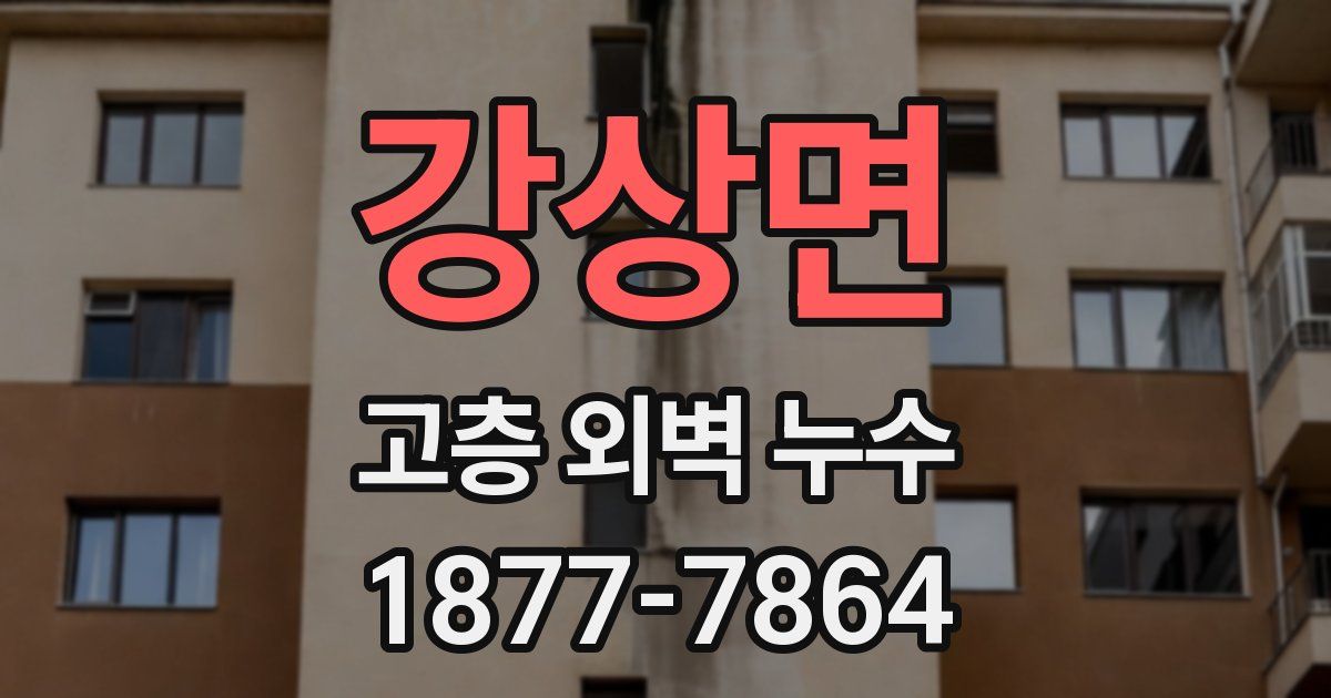 강상면 고층 외벽 누수