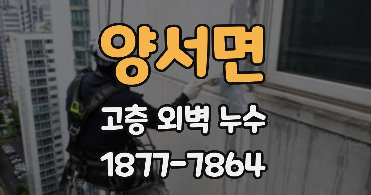 양서면 고층 외벽 누수