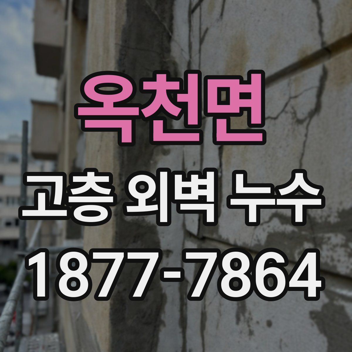 옥천면 고층 외벽 누수