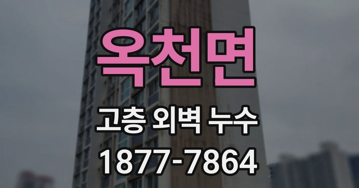 옥천면 고층 외벽 누수