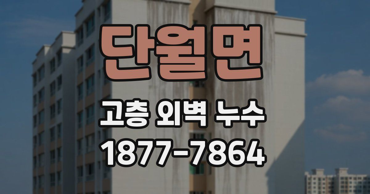 단월면 고층 외벽 누수