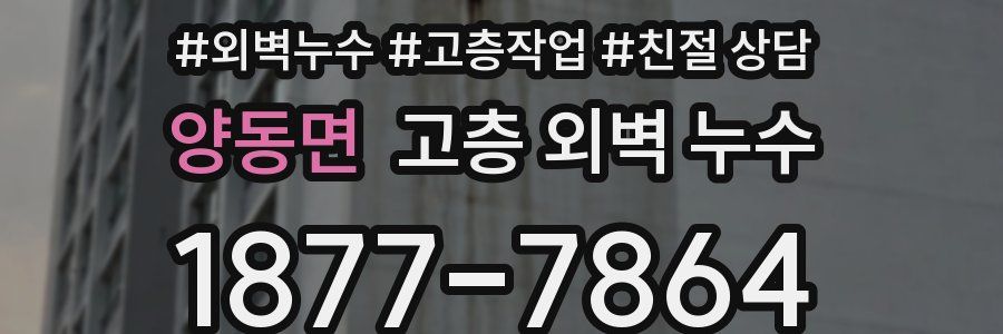 양동면 고층 외벽 누수