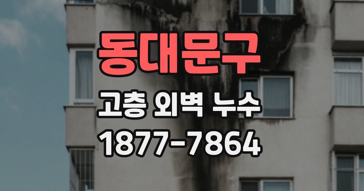 동대문구 고층 외벽 누수