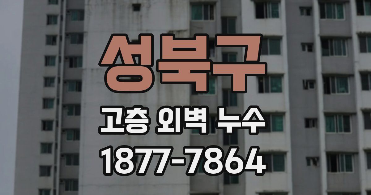 성북구 고층 외벽 누수