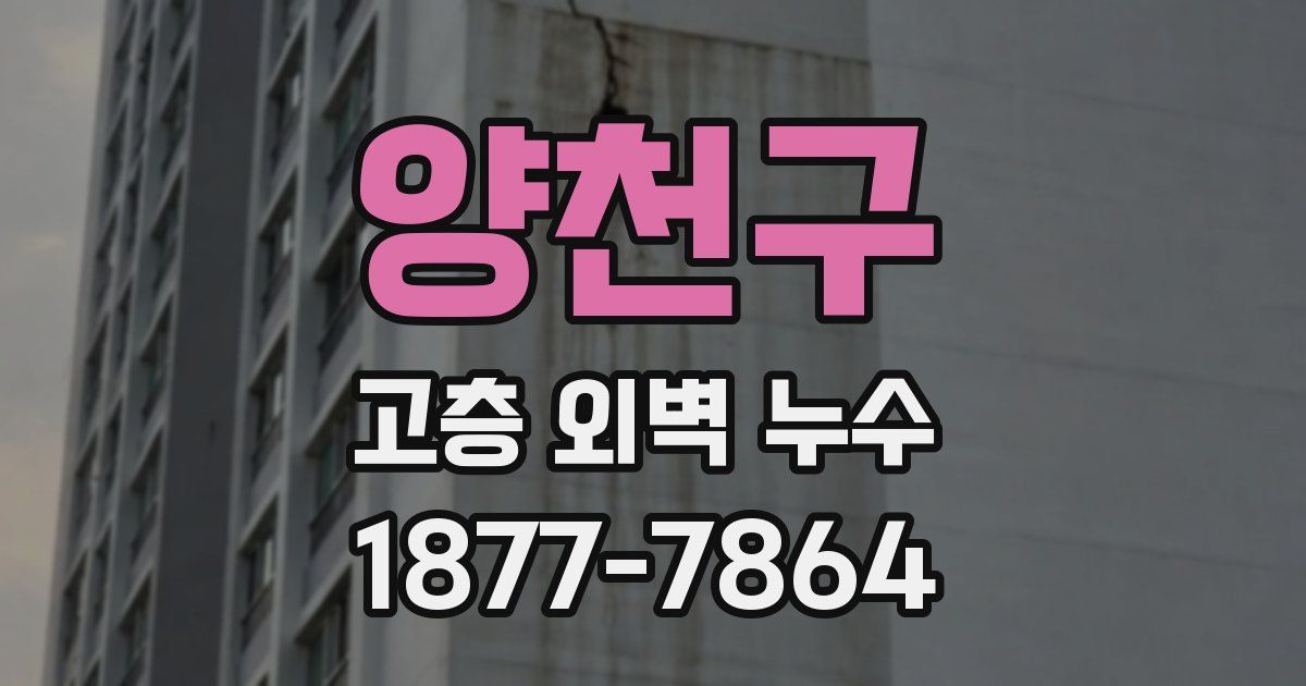 양천구 고층 외벽 누수