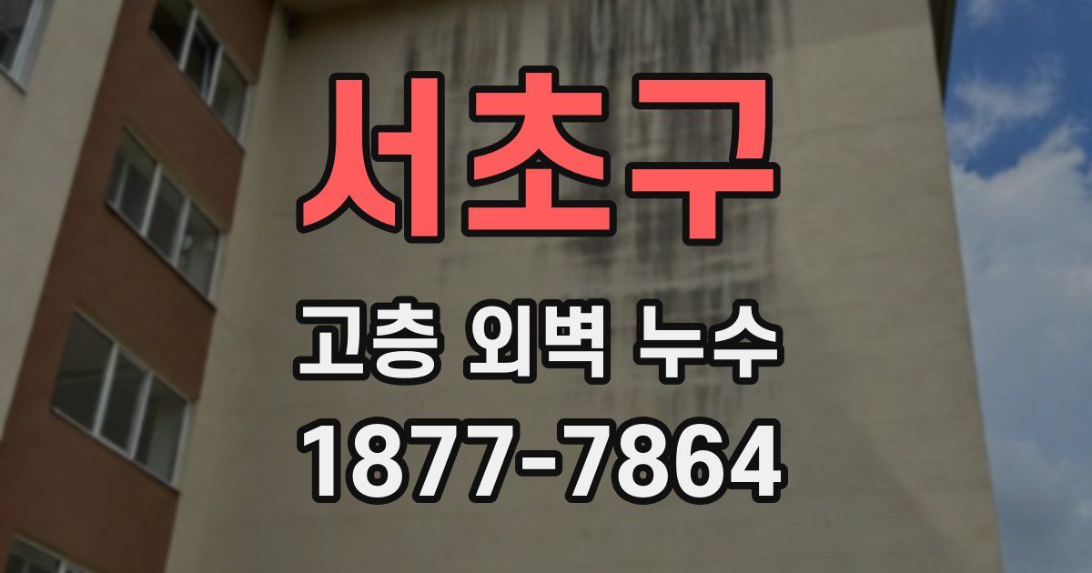 서초구 고층 외벽 누수