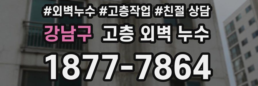강남구 고층 외벽 누수