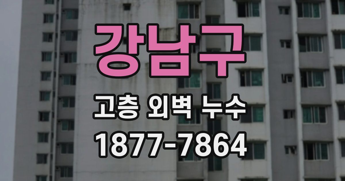 강남구 고층 외벽 누수