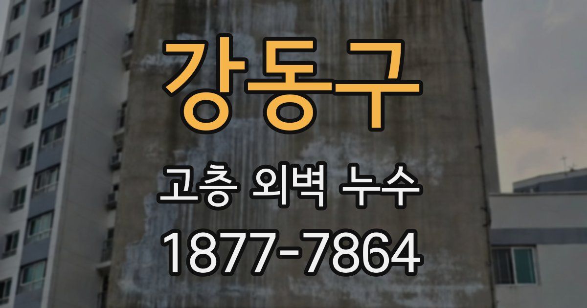 강동구 고층 외벽 누수