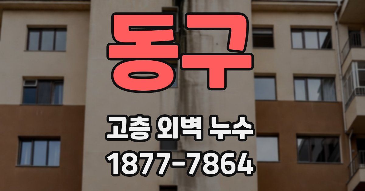 동구 고층 외벽 누수