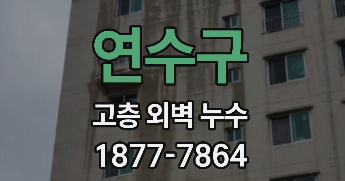 연수구 고층 외벽 누수