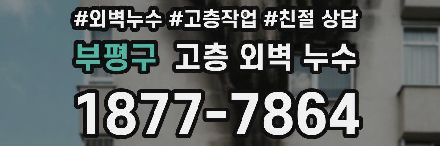 부평구 고층 외벽 누수