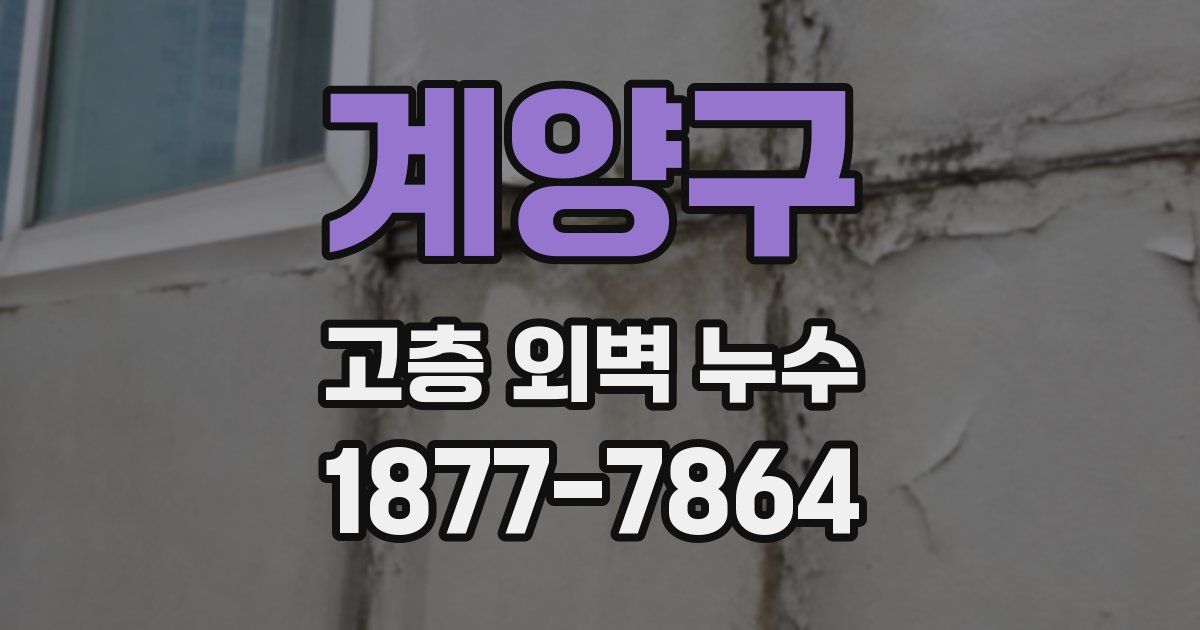 계양구 고층 외벽 누수