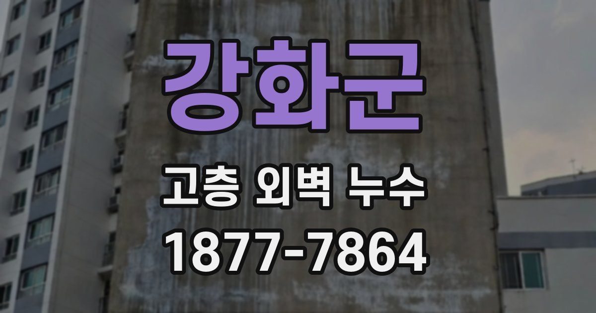 강화군 고층 외벽 누수