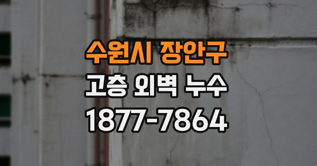 수원시 장안구 고층 외벽 누수