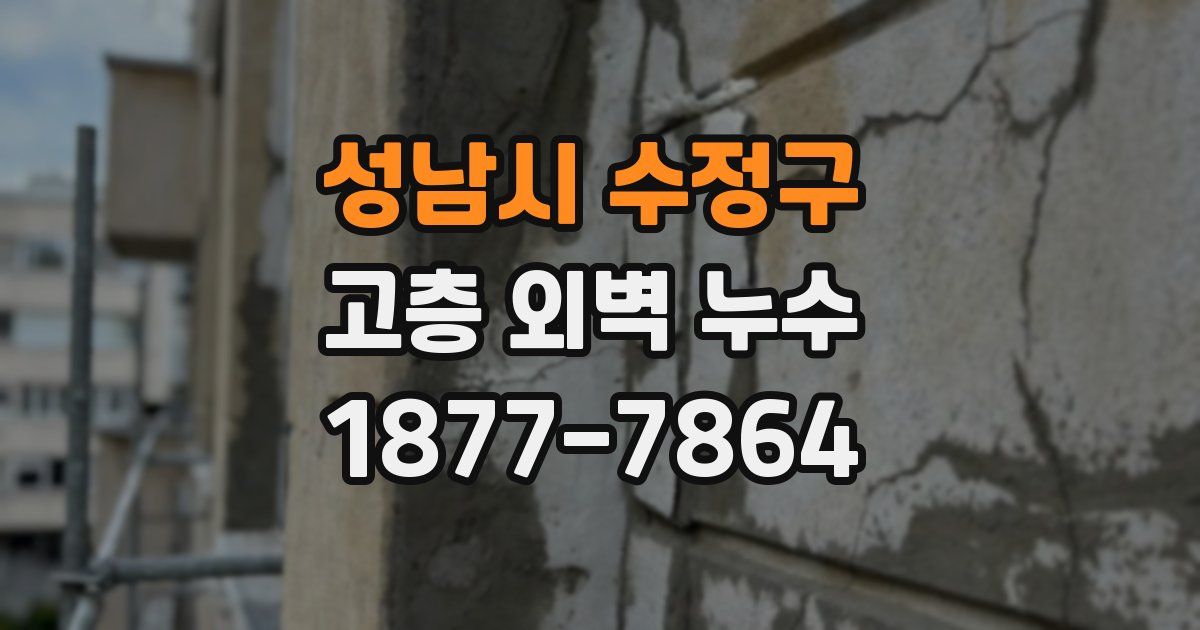 성남시 수정구 고층 외벽 누수