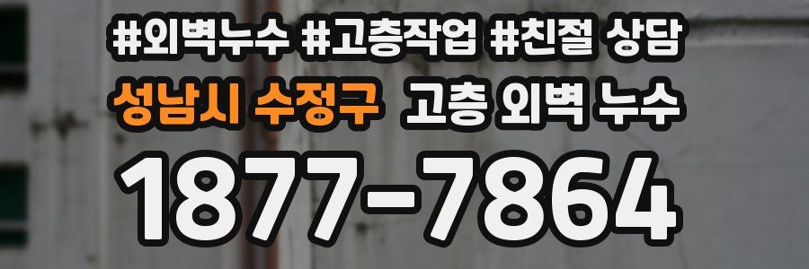 성남시 수정구 고층 외벽 누수