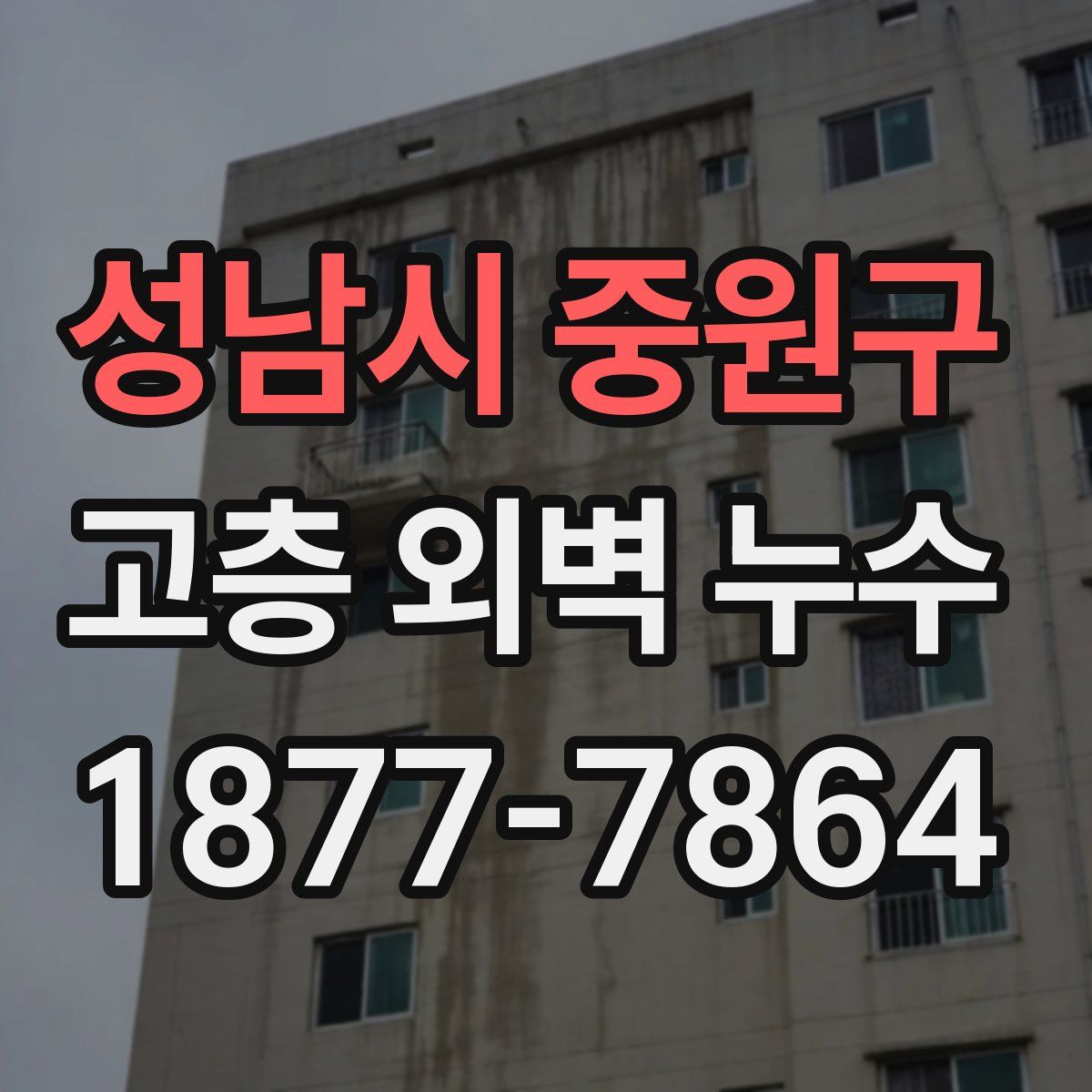 성남시 중원구 고층 외벽 누수