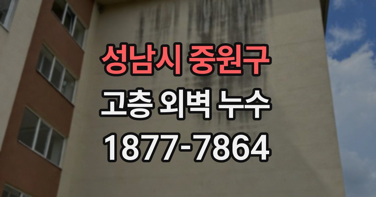성남시 중원구 고층 외벽 누수