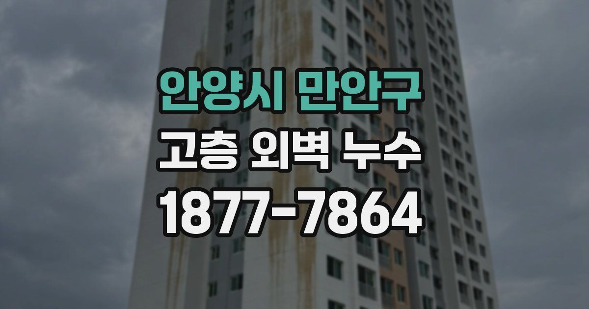안양시 만안구 고층 외벽 누수
