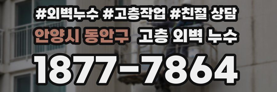 안양시 동안구 고층 외벽 누수