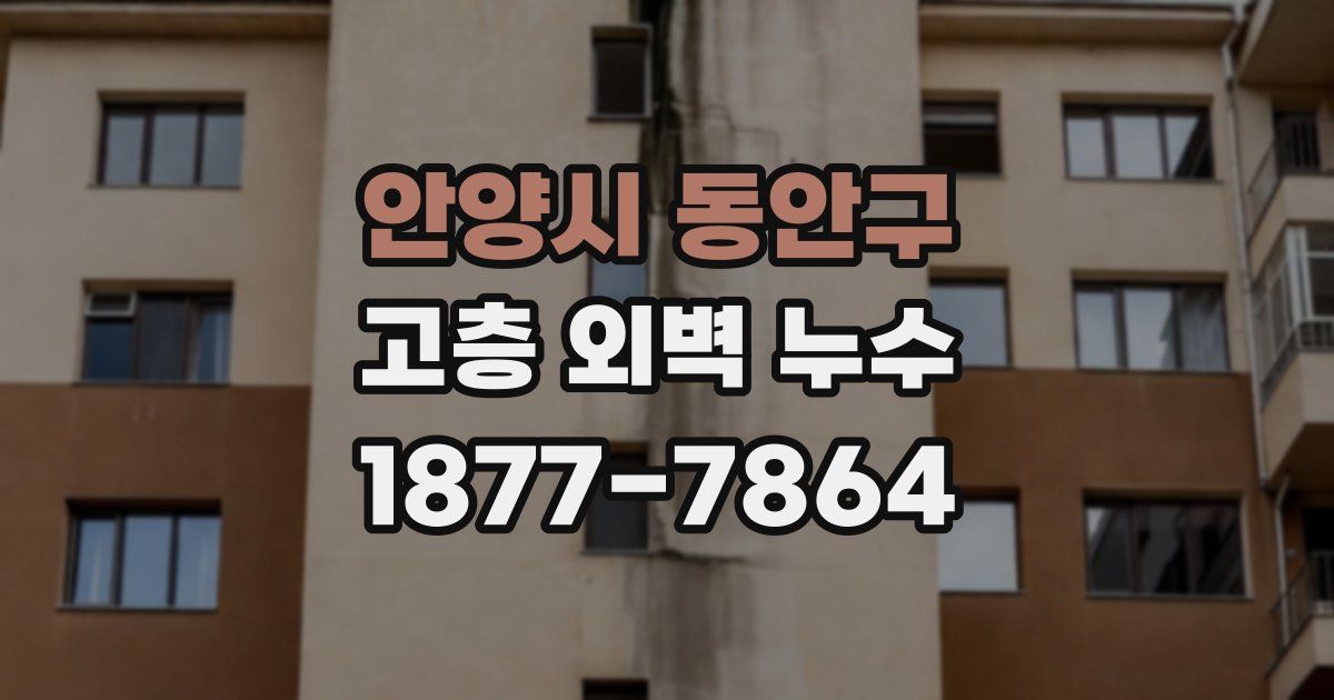 안양시 동안구 고층 외벽 누수