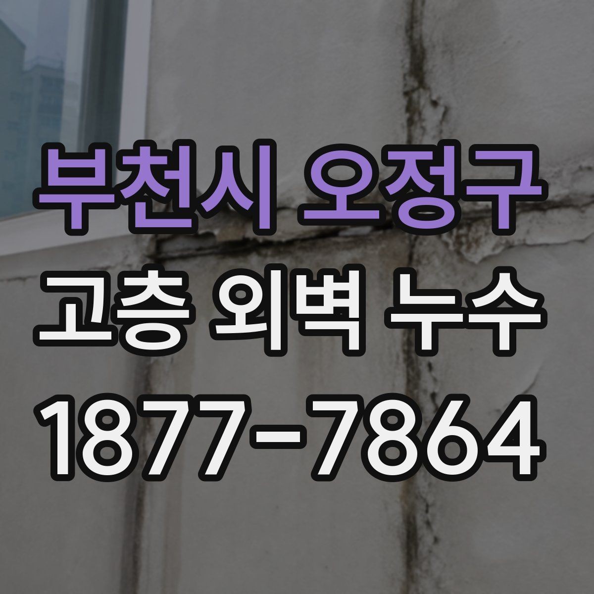 부천시 오정구 고층 외벽 누수 발생 시 임시 조치와 본공사 구분하기