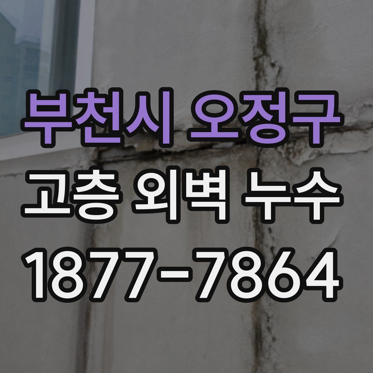 부천시 오정구 고층 외벽 누수