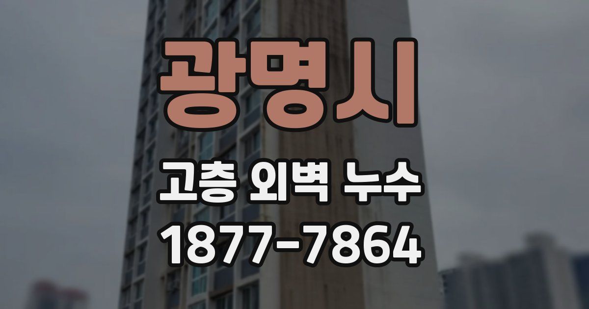 광명시 고층 외벽 누수