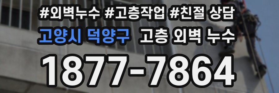 고양시 덕양구 고층 외벽 누수