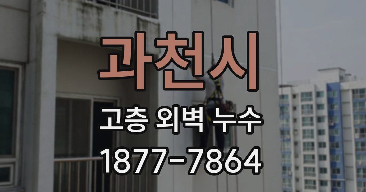 과천시 고층 외벽 누수