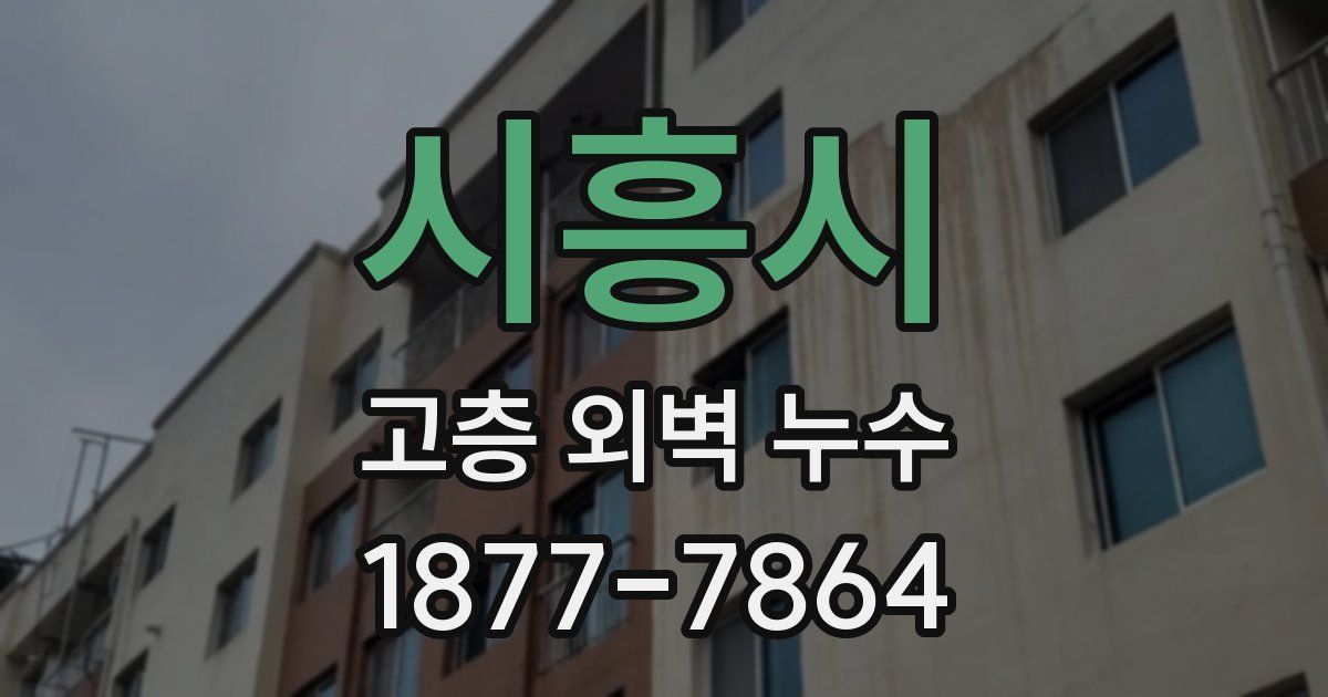 시흥시 고층 외벽 누수