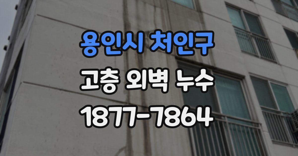 용인시 처인구 고층 외벽 누수