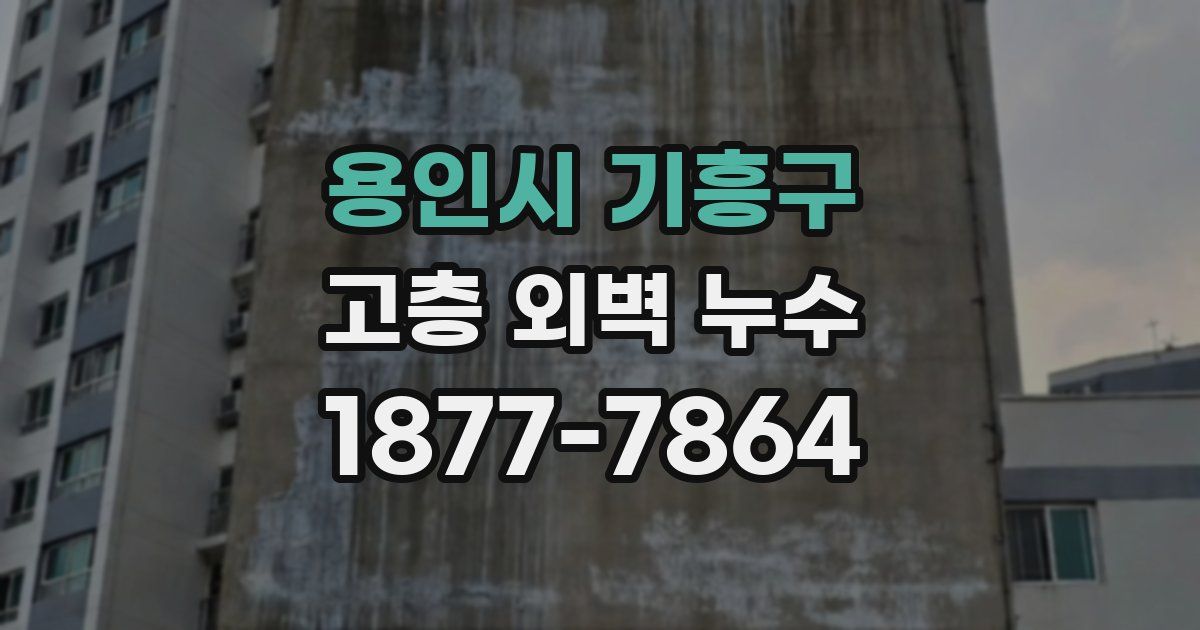용인시 기흥구 고층 외벽 누수