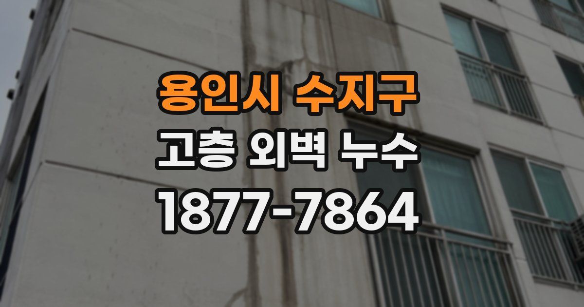용인시 수지구 고층 외벽 누수