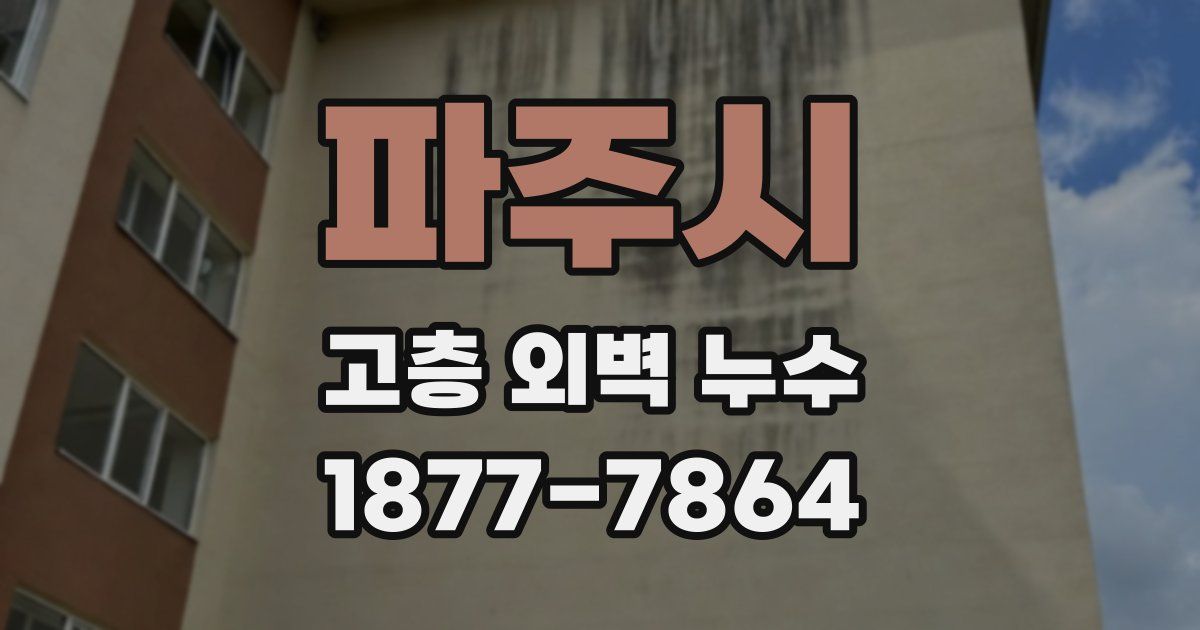 파주시 고층 외벽 누수