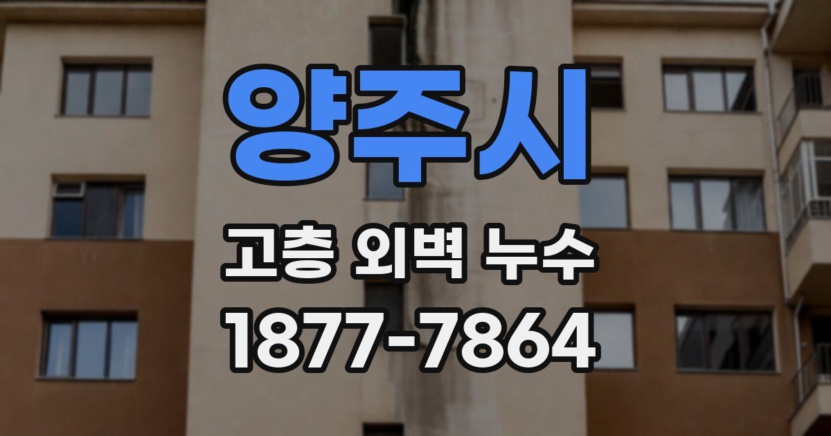 양주시 고층 외벽 누수