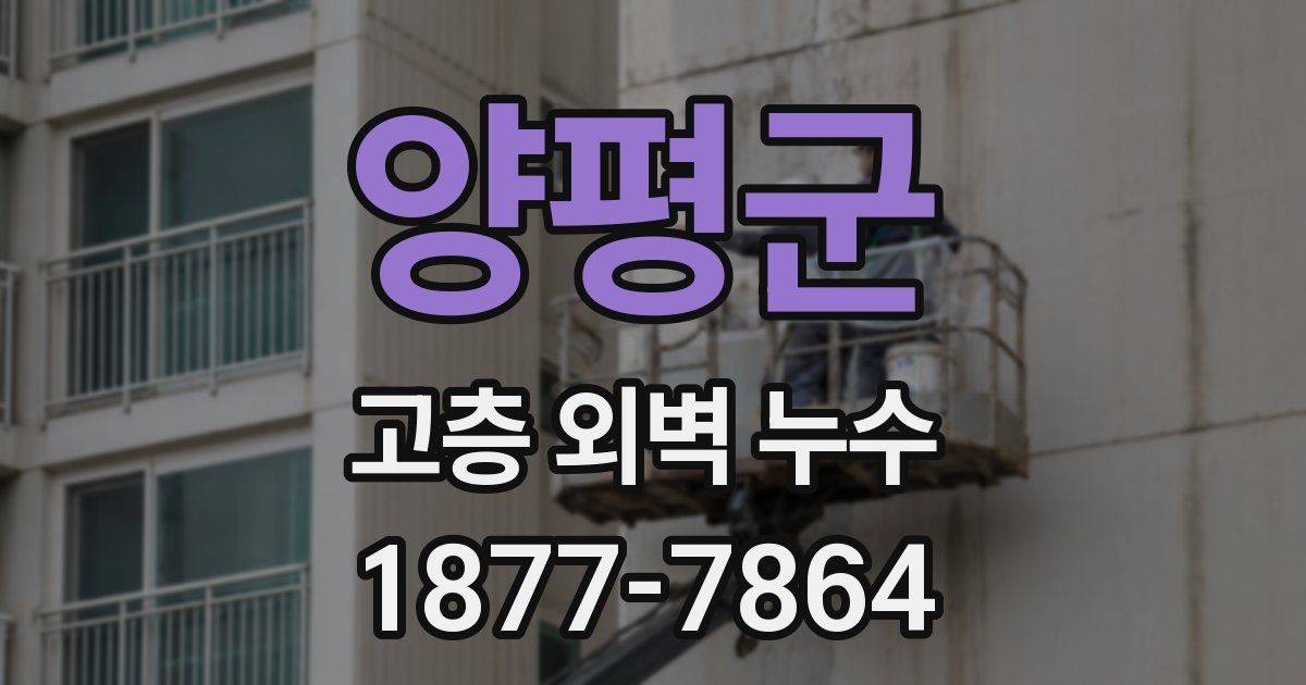 양평군 고층 외벽 누수