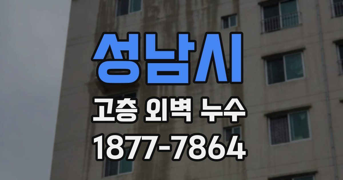 성남시 고층 외벽 누수