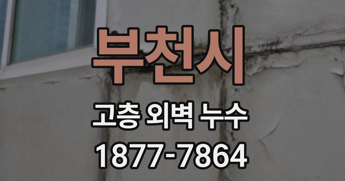 부천시 고층 외벽 누수