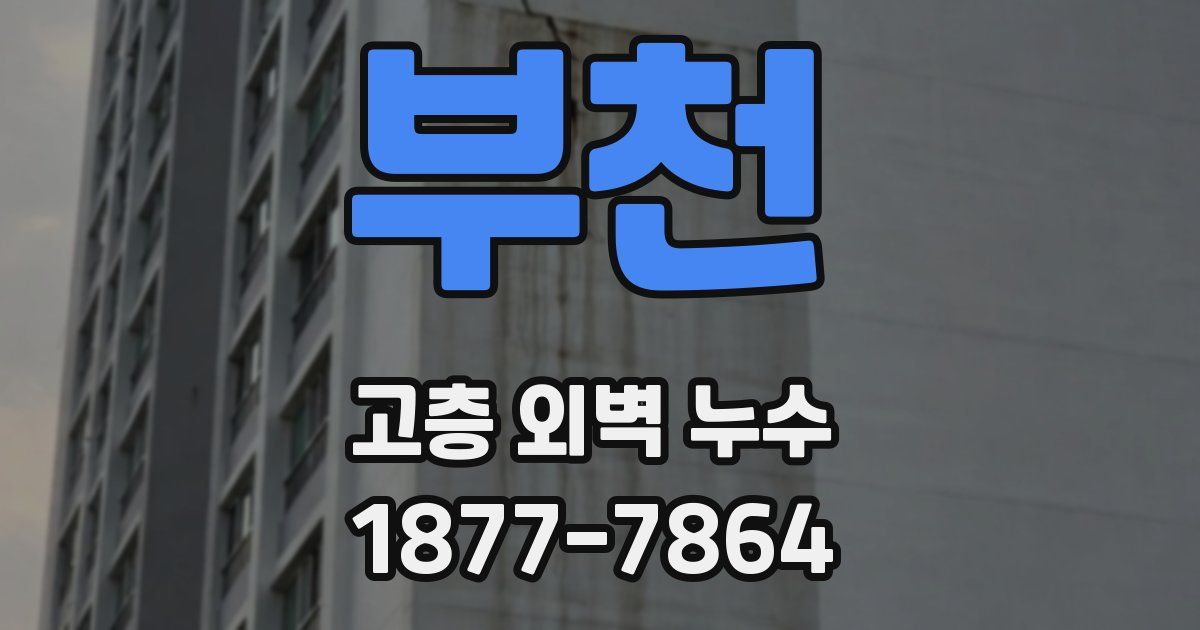 부천 고층 외벽 누수