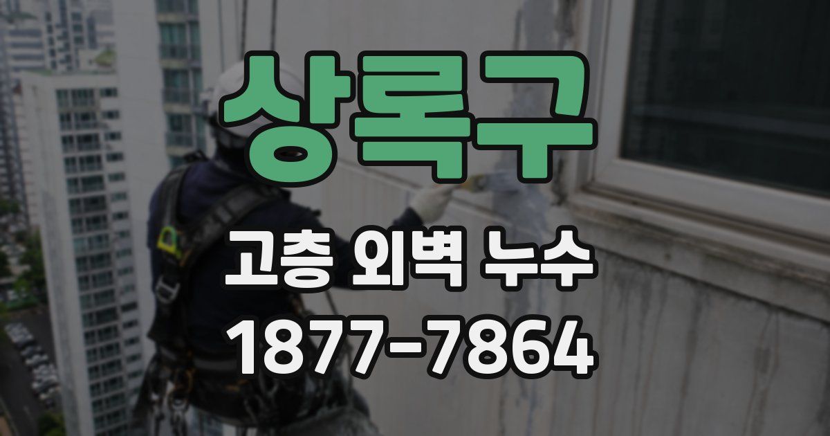 상록구 고층 외벽 누수