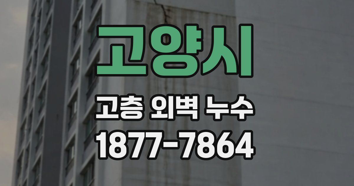고양시 고층 외벽 누수