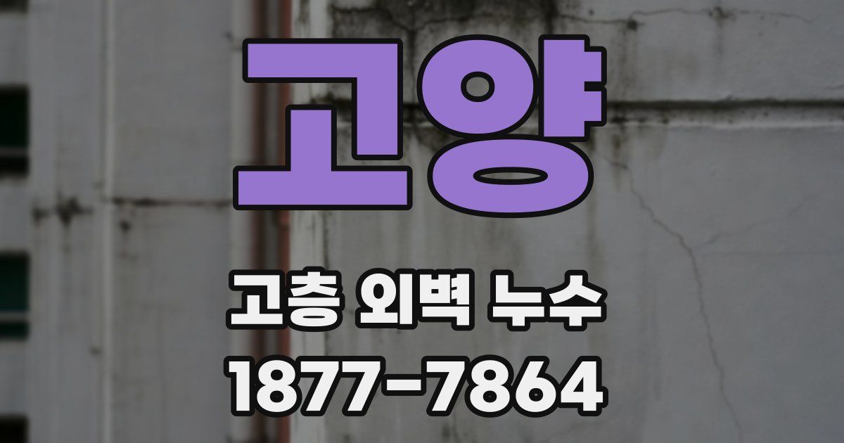 고양 고층 외벽 누수