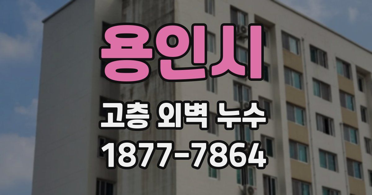 용인시 고층 외벽 누수