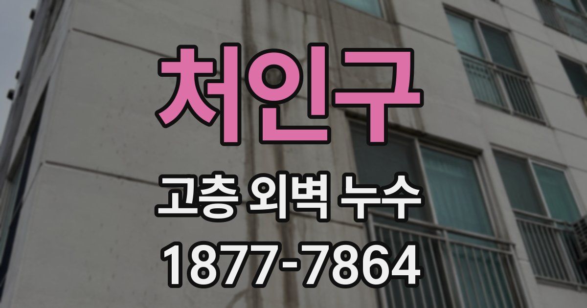 처인구 고층 외벽 누수